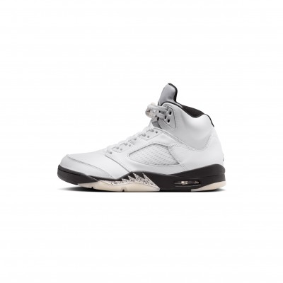 NIKE AIR JORDAN 5 RETRO WHITE AND BLACK DD0587-110